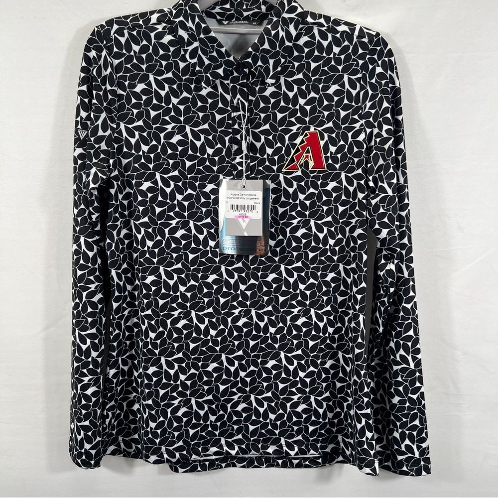 NWT Womens Levelwear Arizona Diamondbacks Molly Long Sleeve Polo Shirt 0742